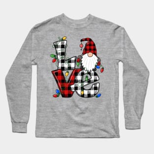 Gnome Christmas Love with Lights Long Sleeve T-Shirt